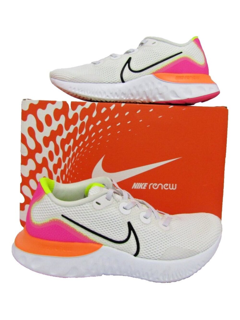 Nike Renew Run Shoes Women Size 9.5 White Pink Blast Mesh Running Sneaker